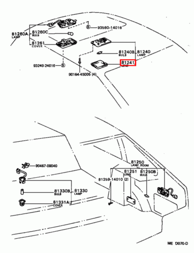 Genuine Hilux LN109 LN108 LN107 LN106 LN105 Interior Dome Light Lamp Lens Middle - Picture 20 of 20