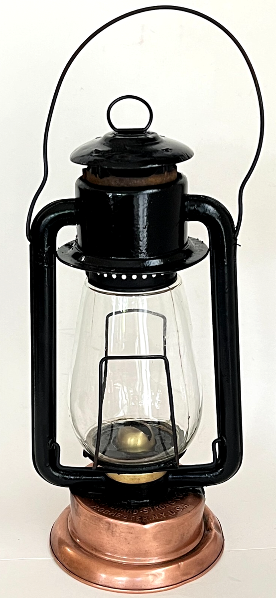 Antique Richard Strong PRISCO No 2 Copper Base/Tank Lantern 16 in
