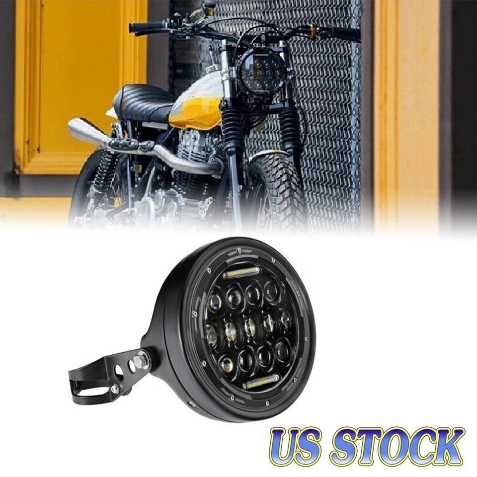 Faro LED Hi-Lo de 7 pulgadas para Yamaha V-Star XVS 650 950 1100 Classic Stryker Foto 3 de 4