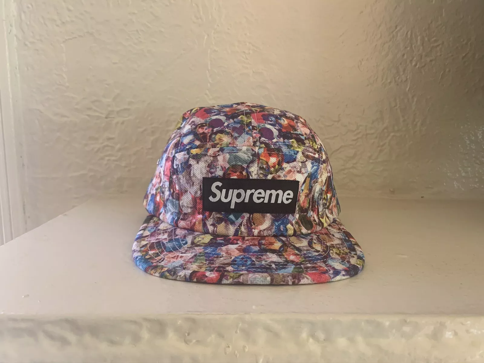 Casquette de camp 5 panneaux Supreme Liberty Jewels rouge F/W 2014 Capuchon Deadstock
