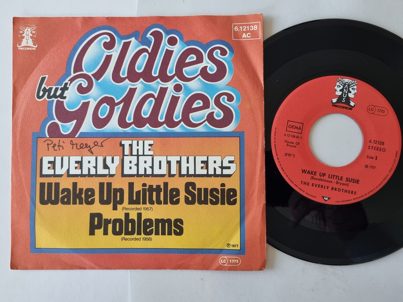 Everly Brothers - Wake Up Little Susie / Problems 7'' Vinyl Germany