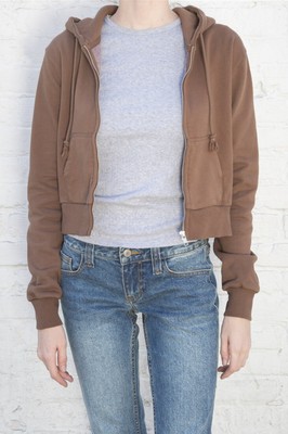 cropped brandy melville zip up