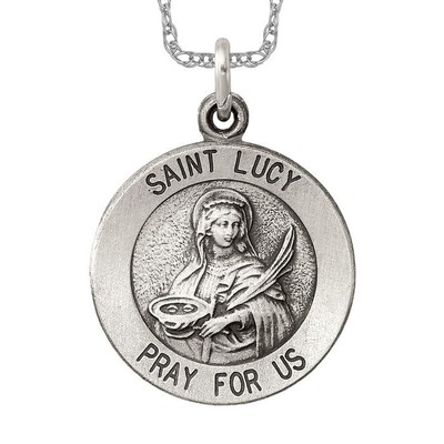 925 Sterling Silver Saint Lucy Necklace