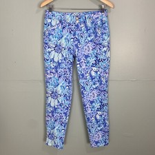 Lilly Pulitzer Cameron Pant Saltwater Blue Suns Out Funs Out 4 UPF 50 Luxletic