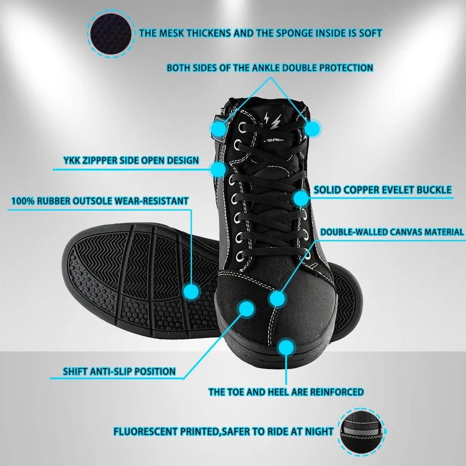 1Storm Men & Women Motorcycle Streetbike Casual Water-Proof Racing Boots HW-001 - Изображение 2 из 2