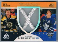 2020-21 SP GAME USED ALL-STAR GAME NET CORD DUAL PASTRNAK / MARNER 13/15 BRUINS