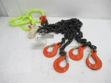 LiftPro QOS, 3/8" x 6' Chain Sling 4 Leg, Grade 100, WLL 13,2000 Lbs.