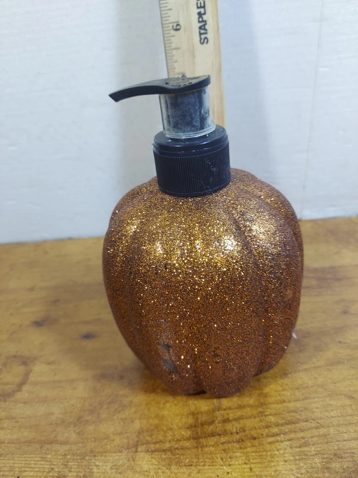 Dispensador de loção de sabão glitter abóbora decoração colheita outono - Imagem 4 de 4