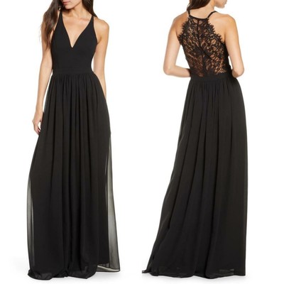 everlasting beauty lace back chiffon gown