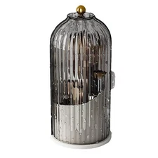 Makeup Brush Holder Organizer with Lid 360° Rotating Makeup Organizer Counter...