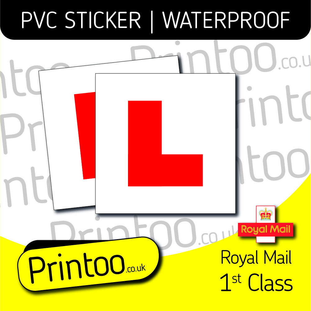 2 X Learner Sticker L Plate Stickers Legal Learner Driver Sticker Self  Adhesive