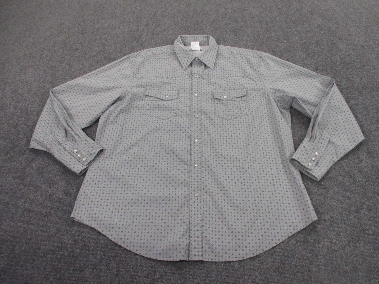 Wrangler Mens XL Diamond Aztec Western Pearl Snap Rodeo Shirt