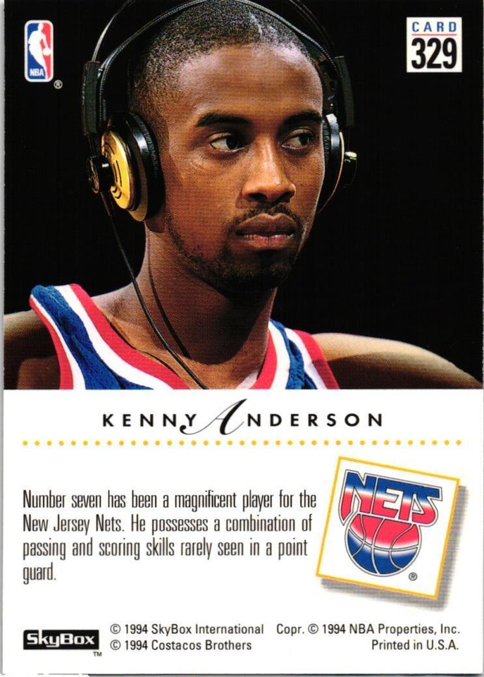 1993 SkyBox 329 Kenny Anderson New Jersey Nets eBay