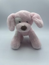 BABY GUND 8  Puppy DOG Lovey PINK/WHITE PLUSH SPUNKY 58373 Plush Barks