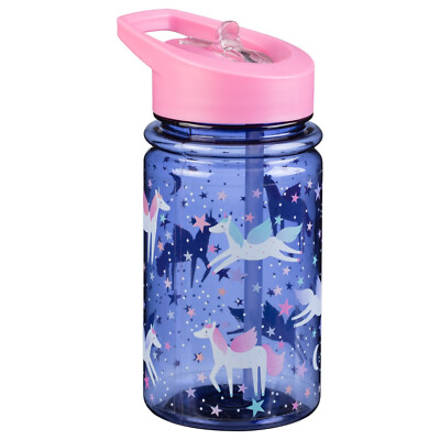 Kinder Kinder Trinkwasser Milchflasche mit aufklappbarer Strohhalmflasche - Einhorn