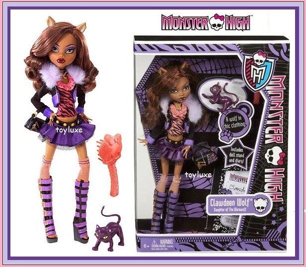 Monster High Clawdeen Wolf Doll with Crescent First Edition Mattel