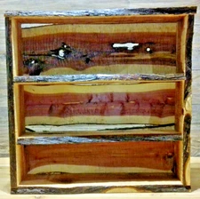 Rustic Rare Red Cedar SLAB Cut Shelf Unit Hand Crafted ONE OF A KIND Made In USA