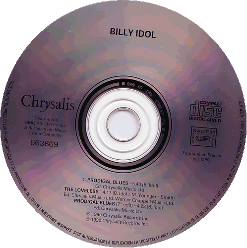 BILLY IDOL - 5" - MAXI CD - PRODIGAL BLUES - SAMMLUNGSAUFLÖSUNG (06) - Bild 4 von 16