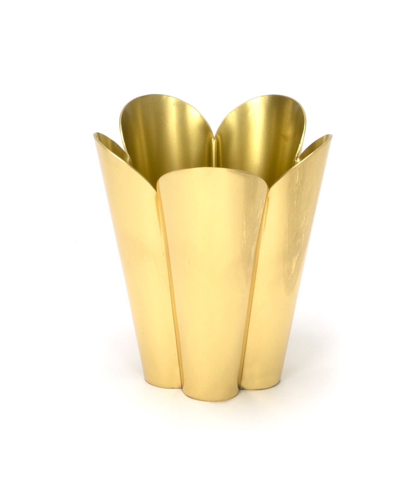 From The Anvil 47122 Smooth Brass Flora Pot - Small