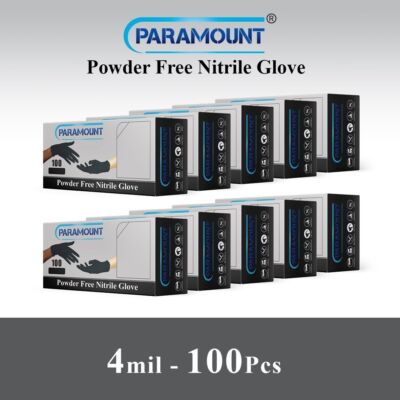 1000 PCS BLACK NITRILE GLOVES POWDER FREE LATEX FREE MECHANICS 4MIL LARGE SIZE
