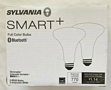 2 - SYLVANIA Bluetooth Mesh LED Smart Light Bulb, One Touch Set Up, BR30 65W 