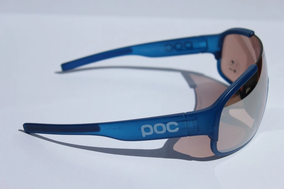 Gafas de sol POC Crave bicicleta/ciclo azul ópalo/marrón plata espejo NUEVO $265 Italia Foto 4 de 4