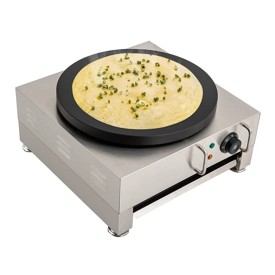 Commercial Electric Crepe Maker Non Stick Large Pancake Griddle Machine Round - Image 3 of 4