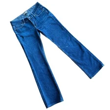 Paige Womens Melrose Straight Jeans Blue Medium Wash Stretch Denim Petites 29