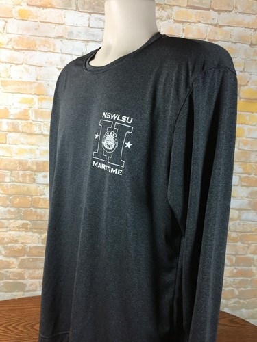NSW LSU Maritime Camicia Uomo Grigio Manica Lunga Bandiera Taglia Large MV52 - Foto 5 di 12