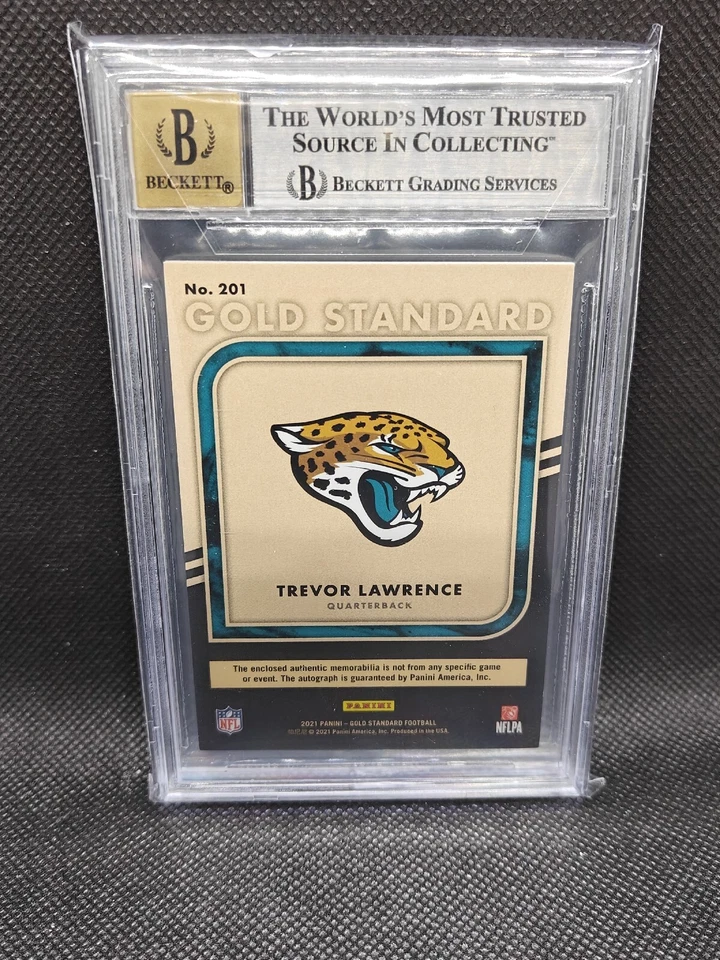 Trevor Lawrence Panini Gold Standard RPA Auto 29/75 BGS 9 Auto 10 - Image 2 of 2