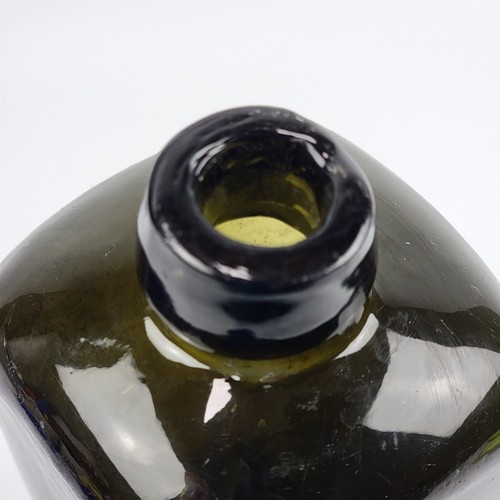 Antique V. Marken & Co. Blackglass Olive Green Gin Bottle - Picture 7 of 9