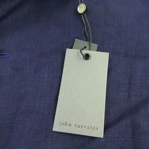 John Varvatos Collection Linen Trench Coat Mens (EU 48) US 38 Blue Reversible  image 3