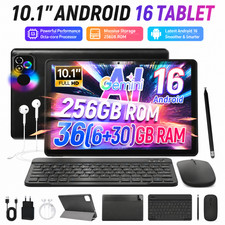 2026 New PC Tablet 36GB RAM 256GB ROM 10.1" FHD Android 16 Octa--Core Wifi5G Tab