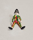 Minnie Maria Pewter Miniature Harlequin Jester Doll Figurine Jointed 1/12 Scale