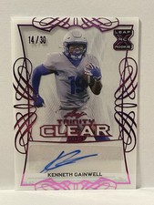 2021 Leaf Trinity Clear Auto Pink Foil Auto #’d 14/30 Kenneth Gainwell #CA-KG1