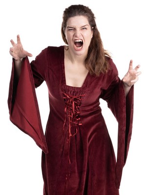 Bordeauxrotes Vampirkleid - Ob Vampirlady oder Königin - auf jeden Fall