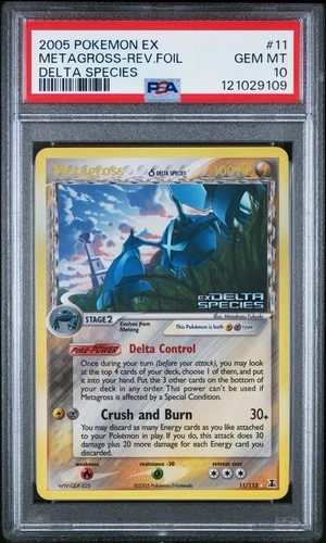 POP 55 - Metagross (Delta Species) 11/113 Delta Species Reverse Holo PSA 10