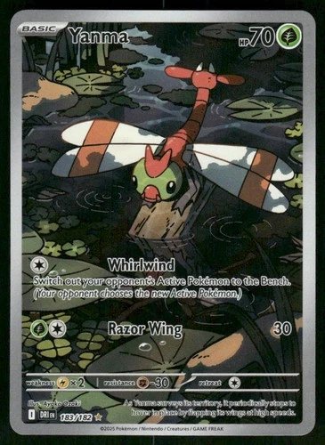 2025 Yanma - 183/182 Illustration Rare Holo NM SV10: Destined Rivals Pokémon