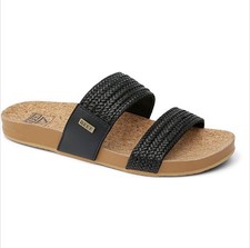 Reef Womens Vista Braid II Size 6 Black/Cork