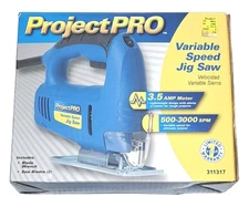 Variable Speed Jig Saw 3.5 Amp 311317 W/ Box ProjectPRO Power Cutting Tool