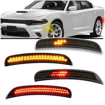 Dynamic LED Side Marker Lights for 2015-2024 Dodge Charger Dynamic Amber/ Red