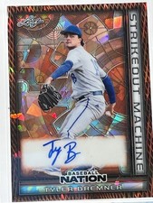 Tyler Bremner 2025 Leaf Baseball Nation Autograph Strikeout Machine SMA-TB1 2/4