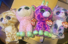 Ty Beanie Boos Plush Lot of 4 Assorted Animals Ages 3 3-4 4-7 2015 - NWTs