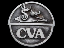 KE17147 VINTAGE 1978 **CVA** CONNECTICUT VALLEY ARMS PEWTER BELT BUCKLE