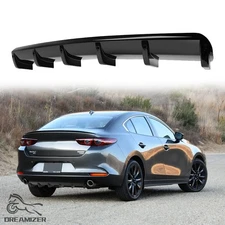 Rear Bumper Diffuser Shark Fins Spoiler Splitter Lip For Mazda 3 6 Sedan Axela