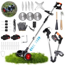 NEW Lawn Mower Electric Cordless Grass Trimmer Strimmer Garden Edger Cutter 21V