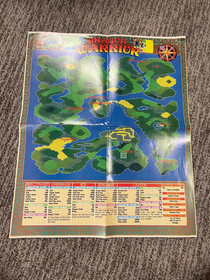Super C (Contra) AND Dragon Warrior Map Foldable Nintendo Power Poster NES 
