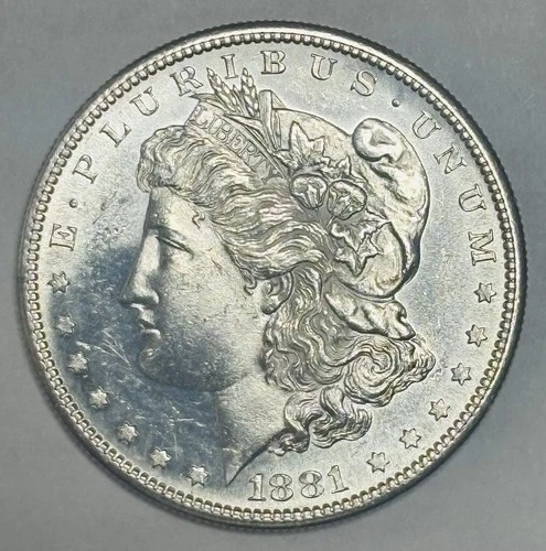1881-S Morgan Silver Dollar Coin, Proof-Like, Gorgeous Choice Gem BU  PL