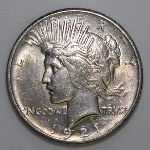 1921 Peace Dollar $1 Silver Key Date Better Grade AU+ k094