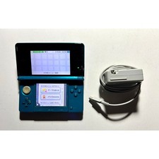 Nintendo 3DS Aqua Blue Japanese console Good Shape Works w/ charger